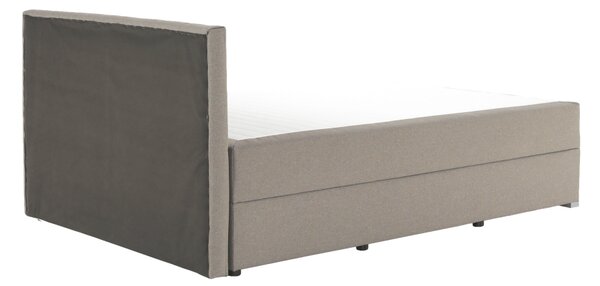 KONDELA Boxspringová postel 140x200, šedohnědá TAUPE, FERATA TV KOMFORT