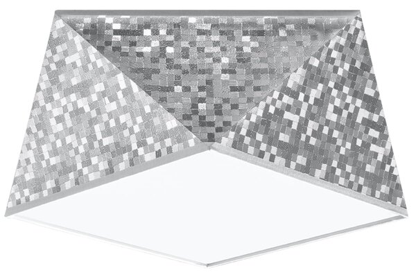 Stropní svítidlo Hexa, 1x šedé plastové stínítko, (bílý plast), (25 cm)