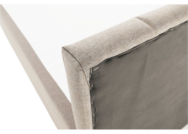 KONDELA Boxspringová postel 140x200, šedohnědá TAUPE, FERATA TV KOMFORT