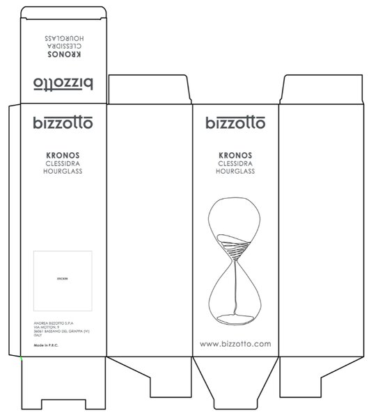 Bizzotto Skleněné přesýpací hodiny Kronos 39,7 cm