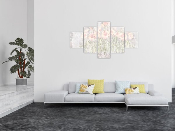 Obraz - Freska lilií (125x70 cm)