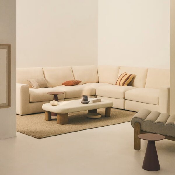 Kave Home Béžová modulární rohová pohovka Alea 310 x 310 cm