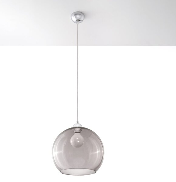 Závěsné svítidlo Ball, 1x grafitové skleněné stínítko