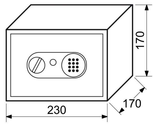 Nábytkový sejf RS 17, s elektrickým zámkem, bílá