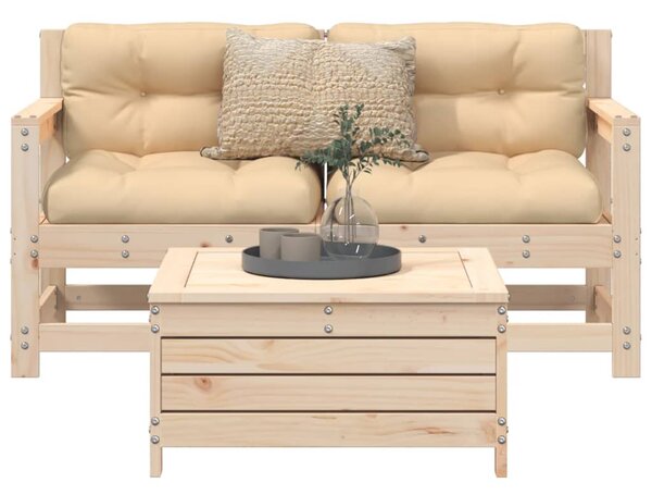 3dílná zahradní sedací souprava masivní borové dřevo