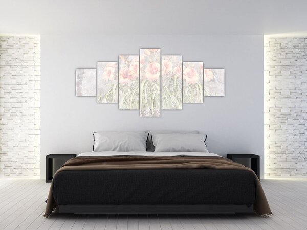 Obraz - Freska lilií (210x100 cm)