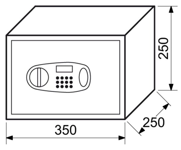 Nábytkový sejf RS 25, s elektrickým zámkem, šedá