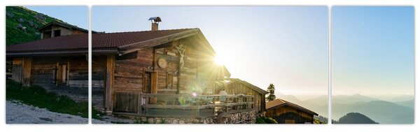 Obraz - Ráno v alpách, Tyrolsko (170x50 cm)
