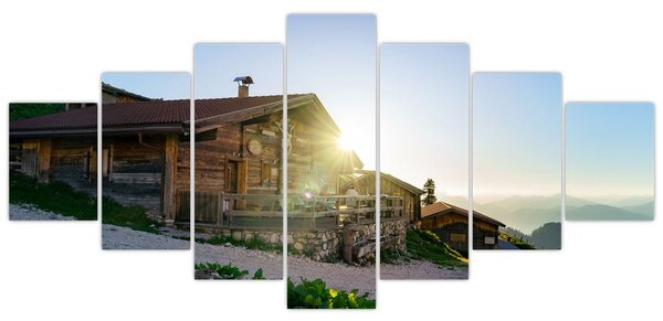Obraz - Ráno v alpách, Tyrolsko (210x100 cm)