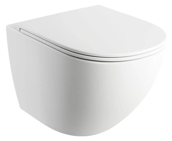 OMNIRES OTTAWAMWBM - Závěsné WC s prkénkem SoftClose OTTAWA keramika/matná bílá