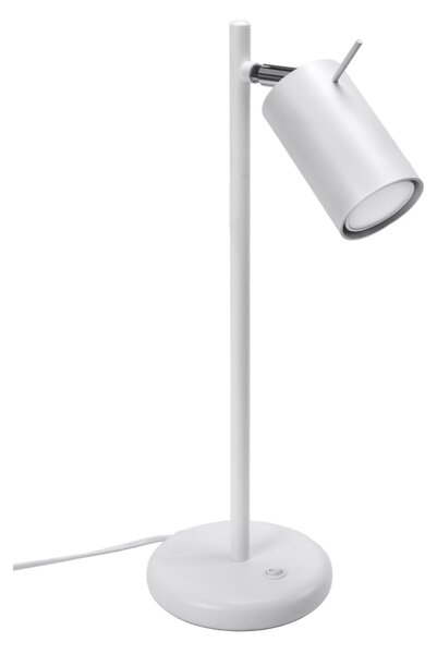 Stolní lampa Ring, 1x bílé kovové stínítko