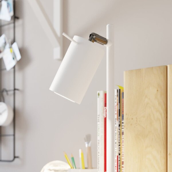 Stolní lampa Ring, 1x bílé kovové stínítko