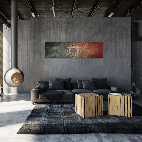 Obraz - Vesmírný dodecagram (170x50 cm)