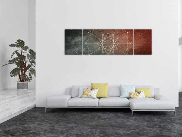 Obraz - Vesmírný dodecagram (170x50 cm)