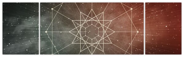 Obraz - Vesmírný dodecagram (170x50 cm)