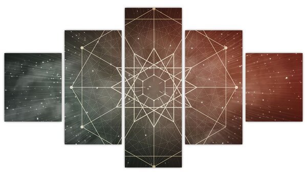 Obraz - Vesmírný dodecagram (125x70 cm)