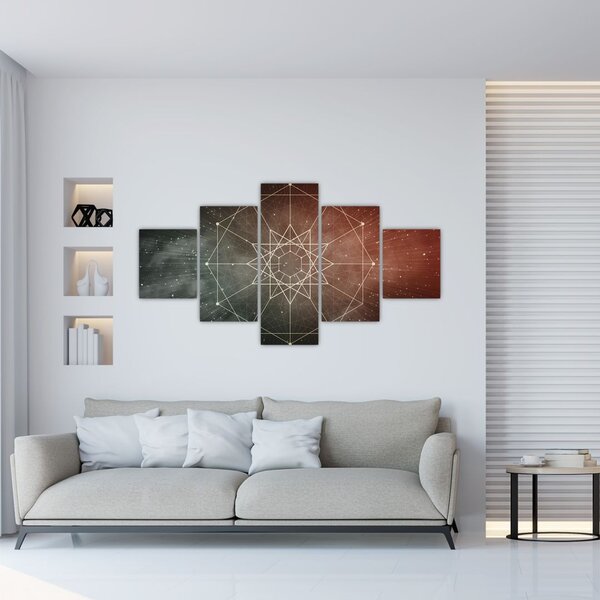 Obraz - Vesmírný dodecagram (125x70 cm)
