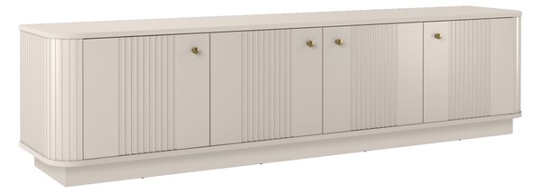 TV stolek Vesper 4D 187 cm - kašmír / zlaté úchyty