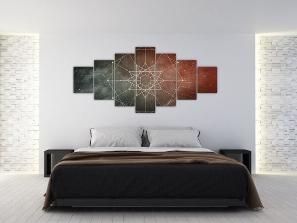 Obraz - Vesmírný dodecagram (210x100 cm)