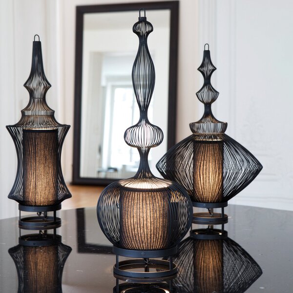 Stolní lampa Forestier, Impératrice, Černá, Obývací pokoj, Kov, Design