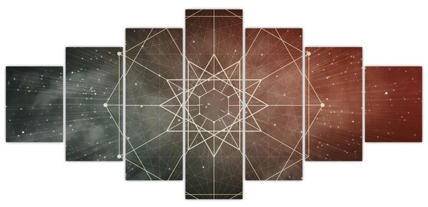 Obraz - Vesmírný dodecagram (210x100 cm)
