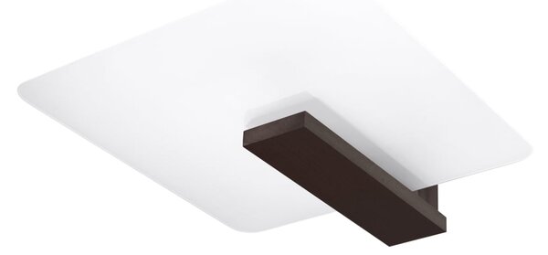 Stropní svítidlo Lappo, 1x mléčné skleněné stínítko, dřevo v barvě wenge