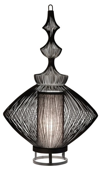 Stolní lampa Forestier, Opium, Černá, Obývací pokoj, Kov, Design