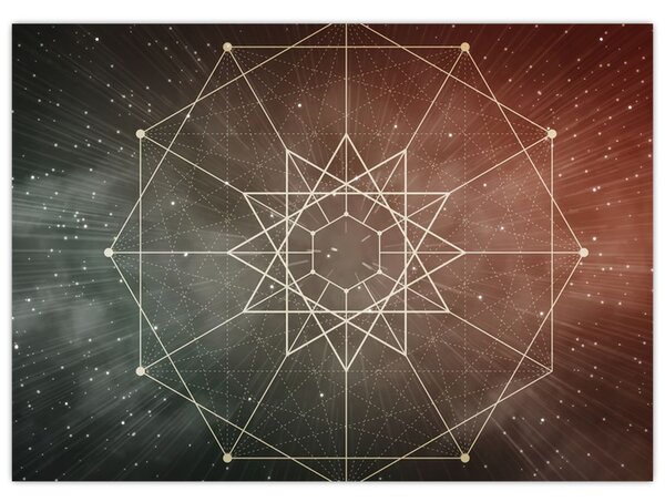 Obraz - Vesmírný dodecagram (70x50 cm)