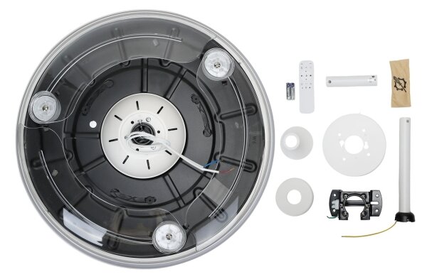 Aigostar-LED Stmívatelný str. ventilátor LED/50W/230V 2700-6500K 106cm+DO bílá