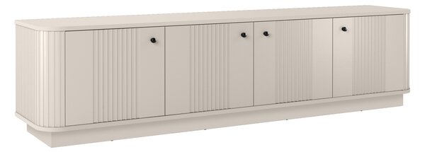 TV stolek Vesper 4D 187 cm na soklu - kašmír / černé úchyty