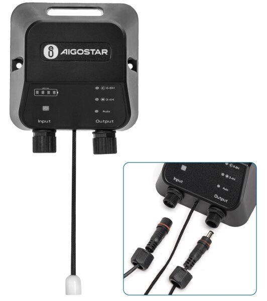 Aigostar - LED Solární lustr LED/35W/12V 3000 mAh 6500K pr. 10 cm