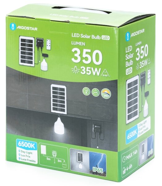 Aigostar - LED Solární lustr LED/35W/12V 3000 mAh 6500K pr. 10 cm