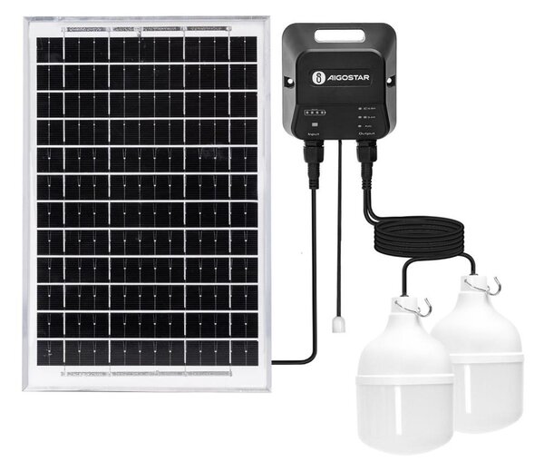 Aigostar - LED Solární lustr 2xLED/35W/12V 6000 mAh 6500K pr. 10 cm