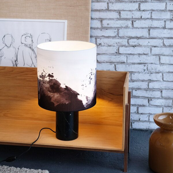 Stolní lampa Dyberg Larsen, Molly, Černá, Obývací pokoj, Kámen