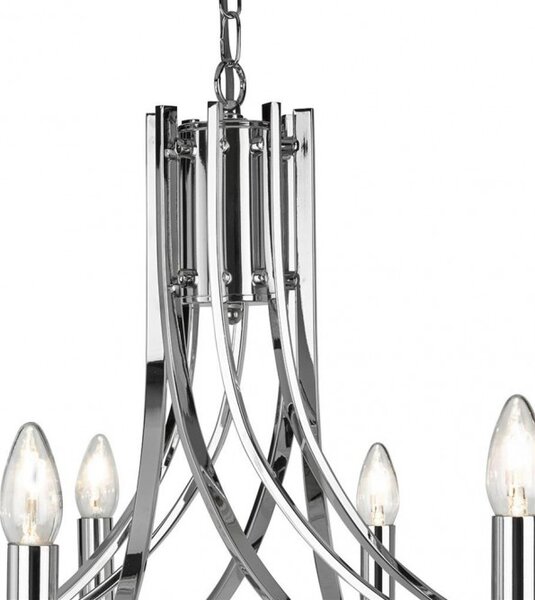 Searchlight 4168-8CC Závěsný osmiramenný lustr ASCONA lesklý chrom