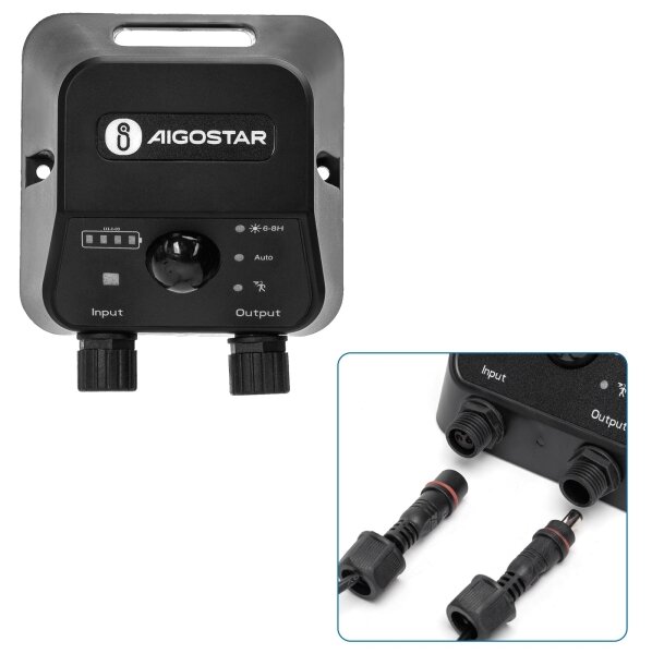 Aigostar - LED Solární lustr se senzorem 2xLED/35W/12V 6000 mAh 6500K pr. 10 cm