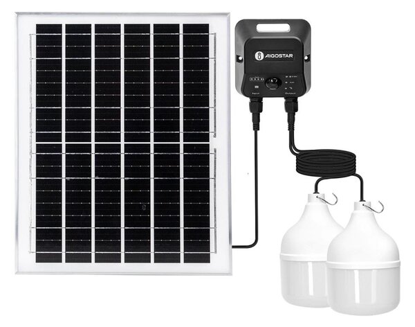 Aigostar - LED Solární lustr se senzorem 2xLED/70W/12V 12000 mAh 6500K pr. 12 cm