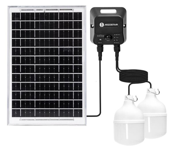 Aigostar - LED Solární lustr se senzorem 2xLED/35W/12V 6000 mAh 6500K pr. 10 cm