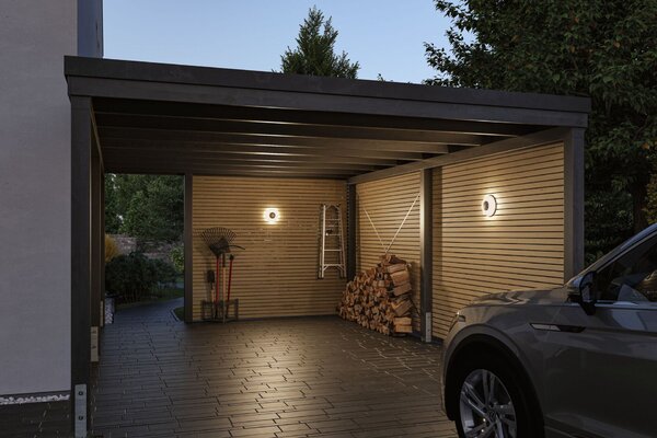 PAULMANN LED venkovní nástěnné svítidlo Aureva IP65 kruhové 220mm 2200 - 4000K 20,5W 230V antracit/bílá polykarbonát
