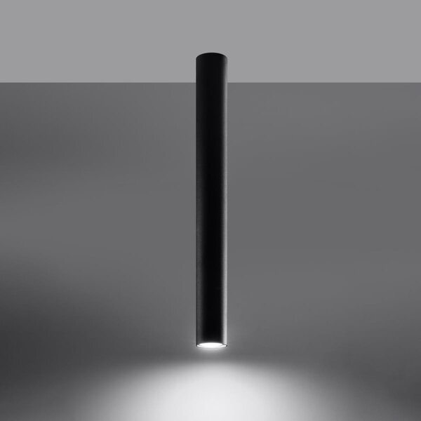 Stropní svítidlo Lagos, 1x černé kovové stínítko, (60 cm)