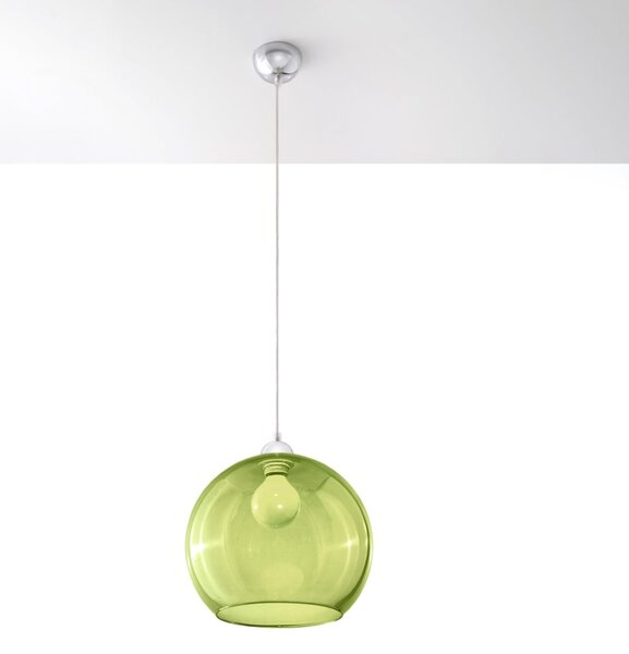 Závěsné svítidlo Ball, 1x zelené skleněné stínítko