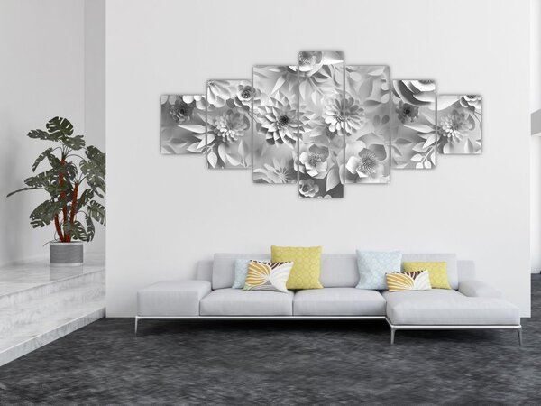 Obraz - Bílé květiny (210x100 cm)