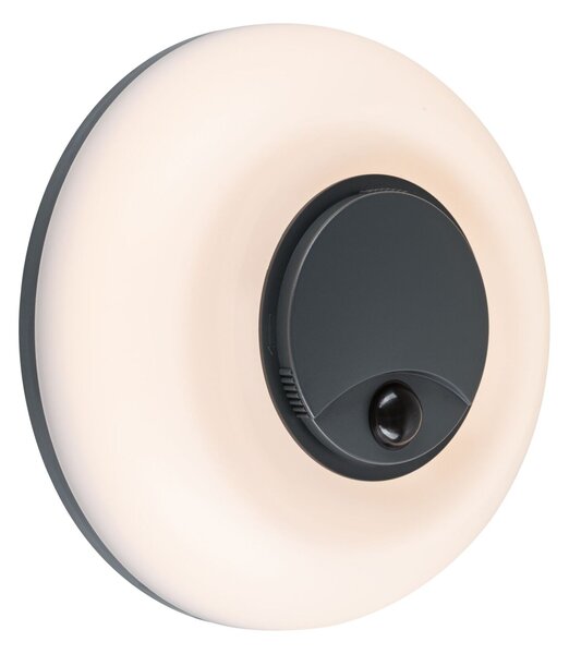 PAULMANN LED venkovní nástěnné svítidlo Aureva pohybové čidlo IP65 kruhové 220mm 2200 - 4000K 20,5W 230V antracit/bílá polykarbonát