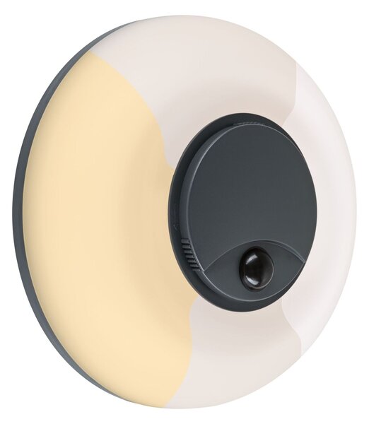 PAULMANN LED venkovní nástěnné svítidlo Aureva pohybové čidlo IP65 kruhové 220mm 2200 - 4000K 20,5W 230V antracit/bílá polykarbonát