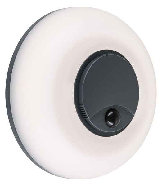PAULMANN LED venkovní nástěnné svítidlo Aureva pohybové čidlo IP65 kruhové 220mm 2200 - 4000K 20,5W 230V antracit/bílá polykarbonát