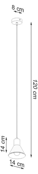 Závěsné svítidlo Taleja 1, 1x bílé kovové stínítko