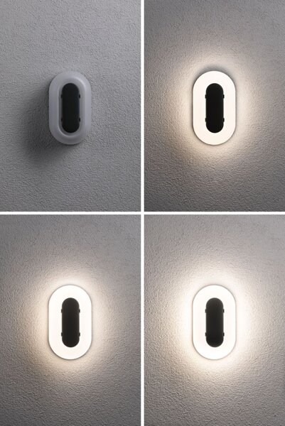 PAULMANN LED venkovní nástěnné svítidlo Elunor IP65 podlouhlé 122x212mm 2200 - 4000K 18,5W 230V antracit/bílá polykarbonát