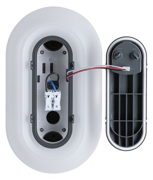 PAULMANN LED venkovní nástěnné svítidlo Elunor pohybové čidlo IP65 podlouhlé 122x212mm 2200 - 4000K 18,5W 230V antracit/bílá polykarbonát