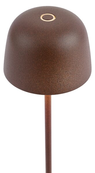 Stolní lampa rezavě hnědá vč. LED dobíjecí s nabíjecí stanicí IP65 - Raika