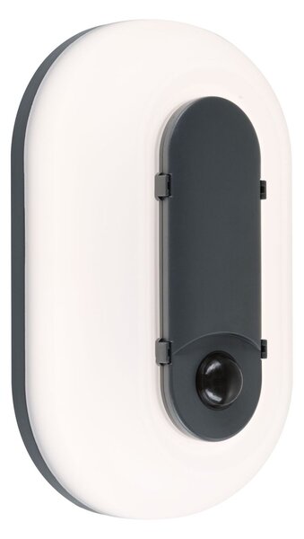 PAULMANN LED venkovní nástěnné svítidlo Elunor pohybové čidlo IP65 podlouhlé 122x212mm 2200 - 4000K 18,5W 230V antracit/bílá polykarbonát